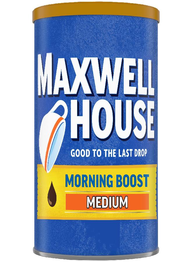 Maxwell House Morning Boost Medium Roast Ground Coffee (11.5 oz Canister) - Image 3